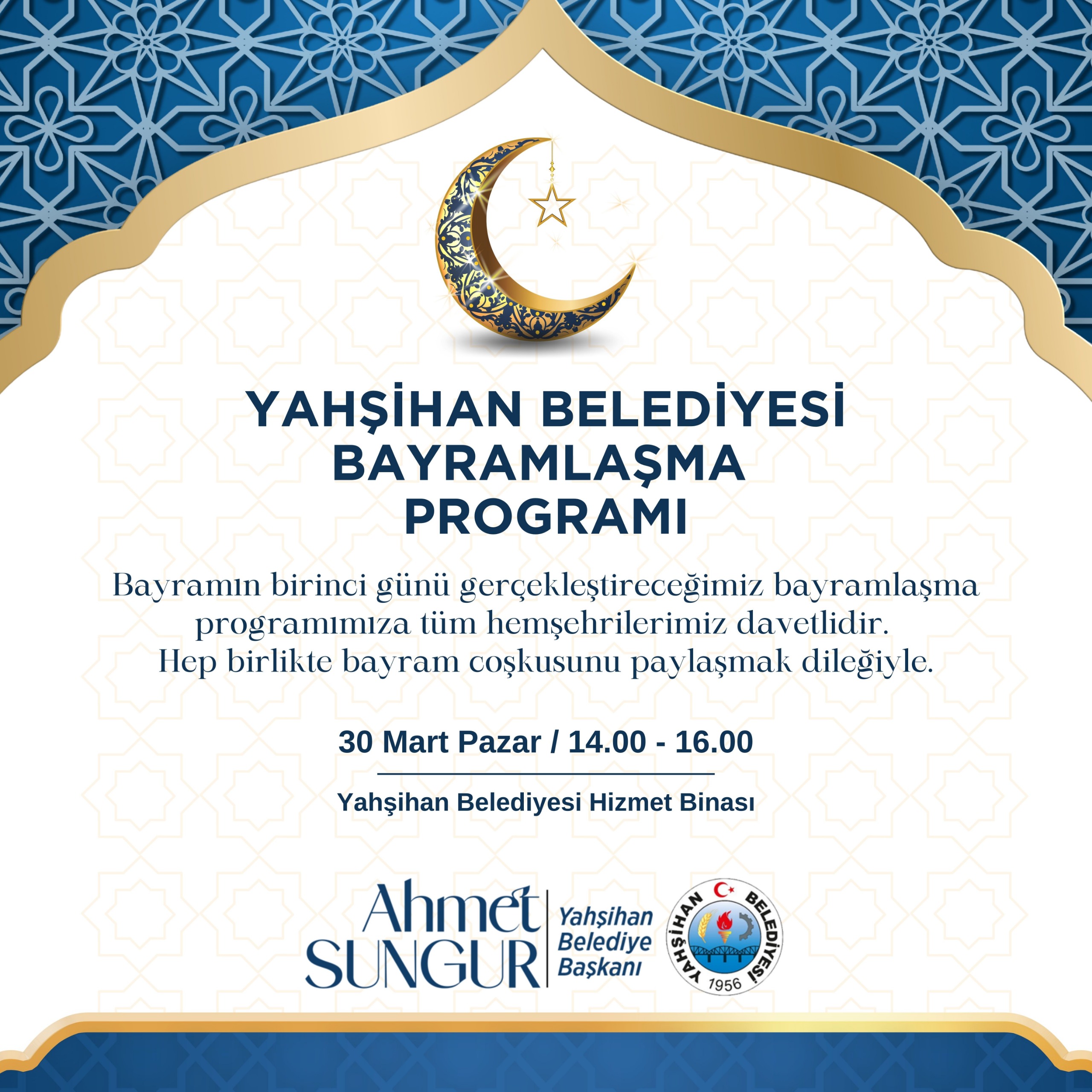YAHŞİHAN BELEDİYESİ BAYRAMLAŞMA PROGRAMI
